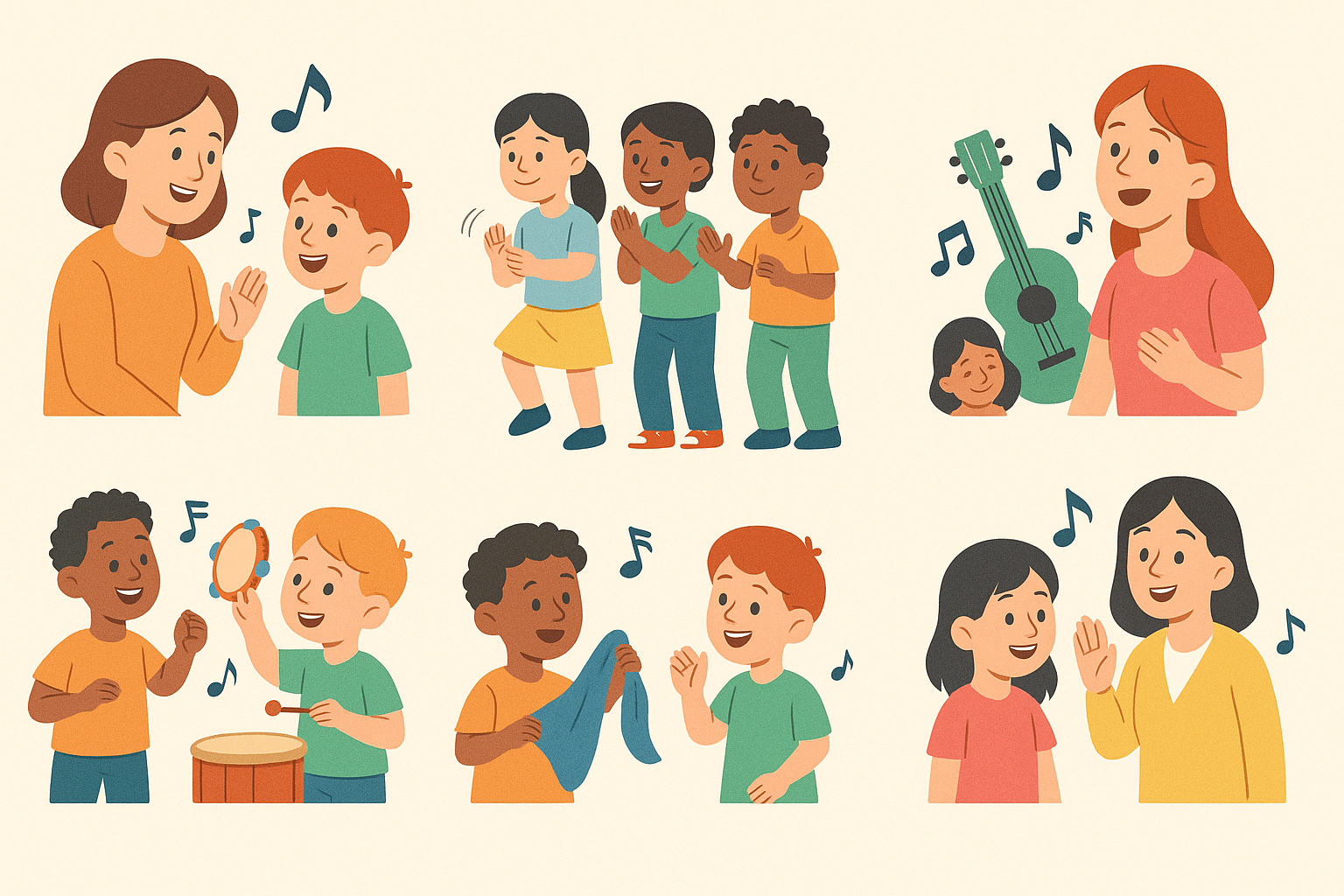 Estructura de la sesión musical para niños con NNEE