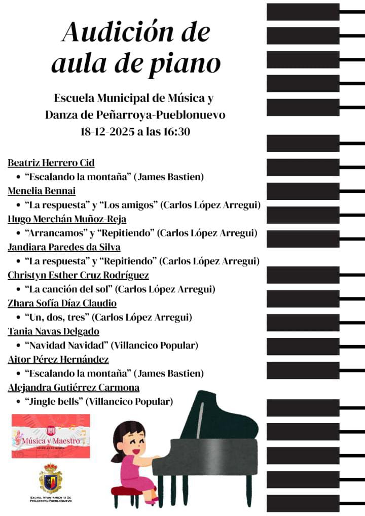 audición de piano peñarroya