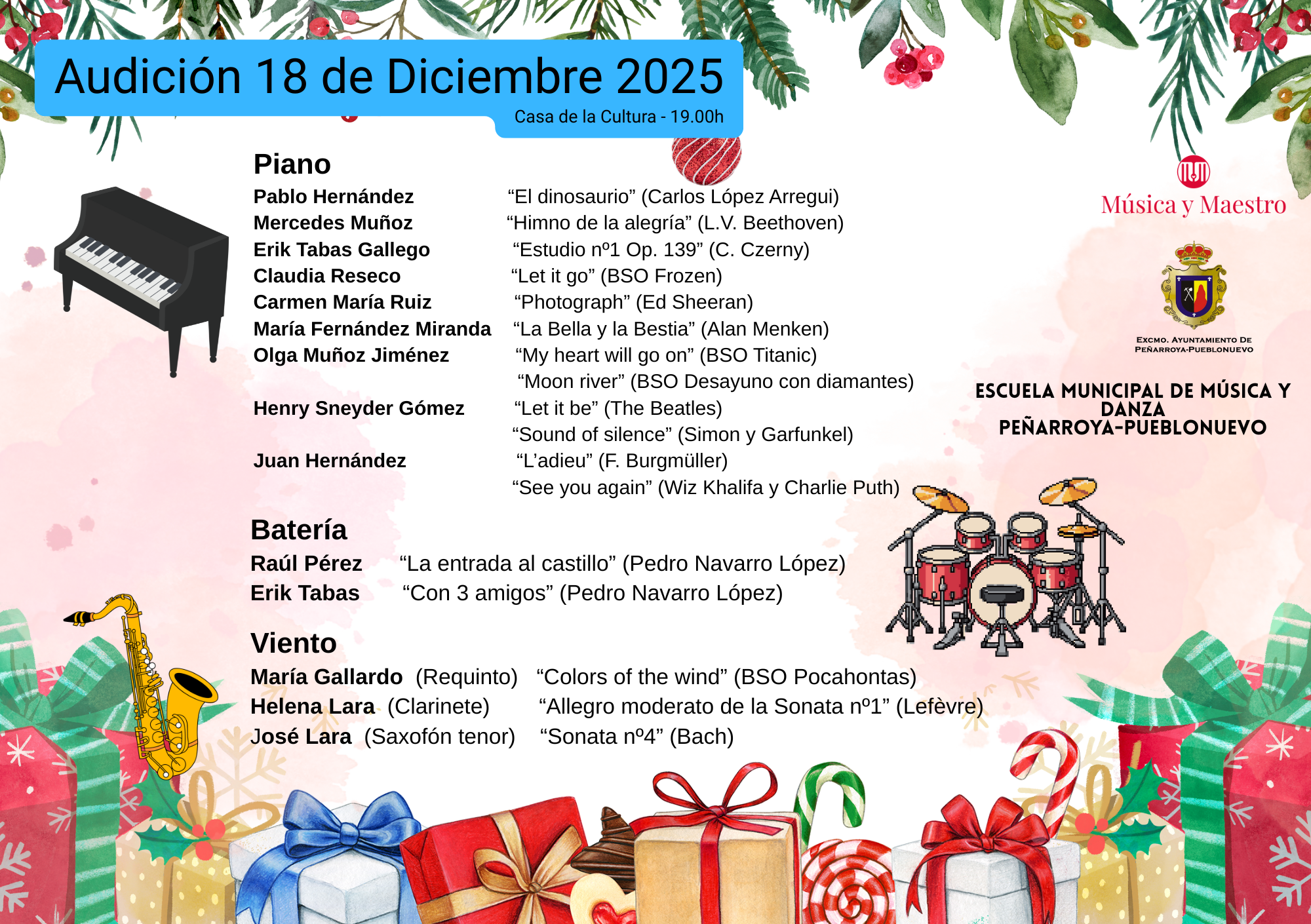 audiciones Escuela de Música Peñarroya