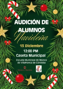 Audición Navideña en la Escuela de Música de Villafranca