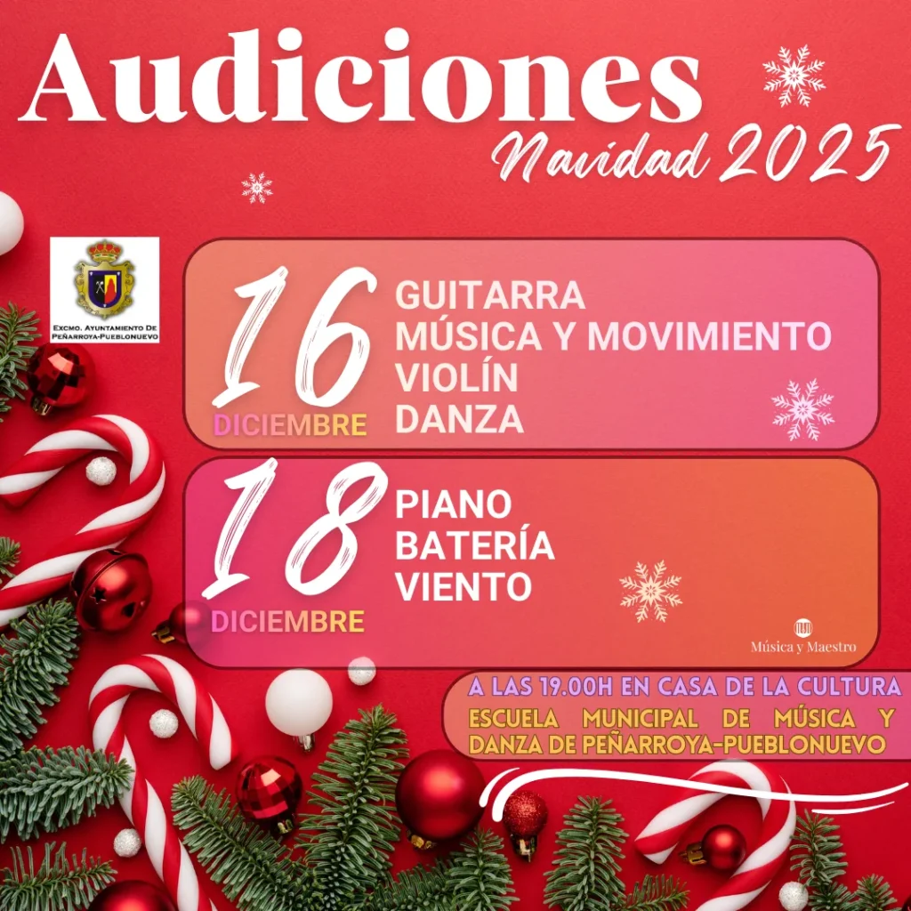 Audiciones Navidad 2025 en Peñarroya-Pueblonuevo