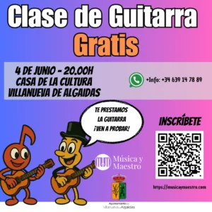 🎸 Clase de Guitarra Gratuita en Villanueva de Algaidas
