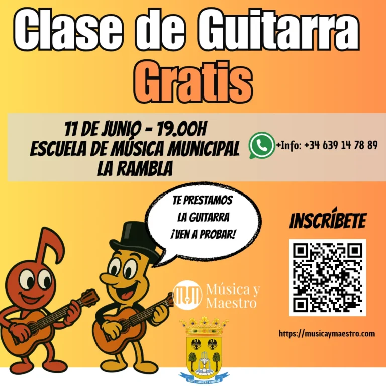 Clase gratuita de guitarra para descubrir tu talento musical - La Rambla