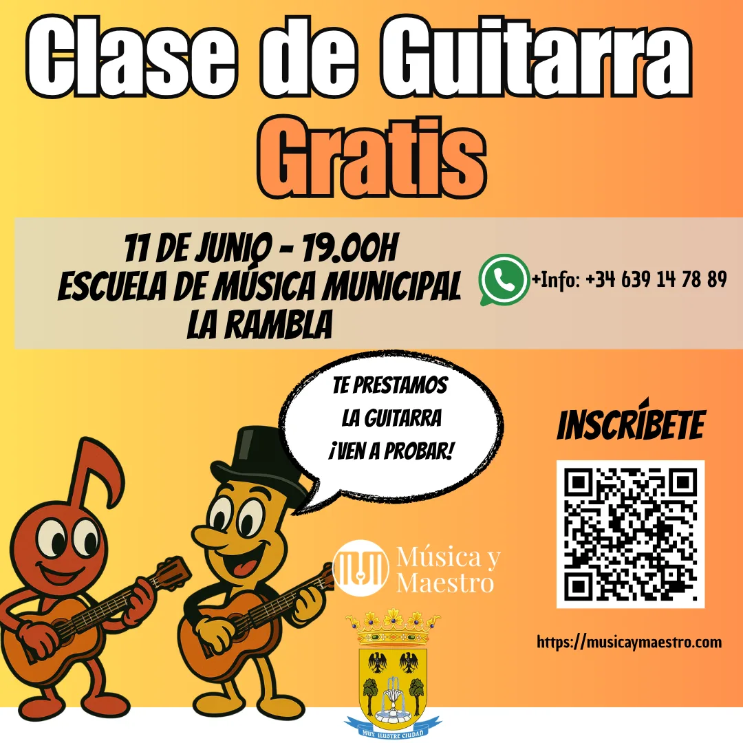 Clase gratuita de guitarra para descubrir tu talento musical - La Rambla