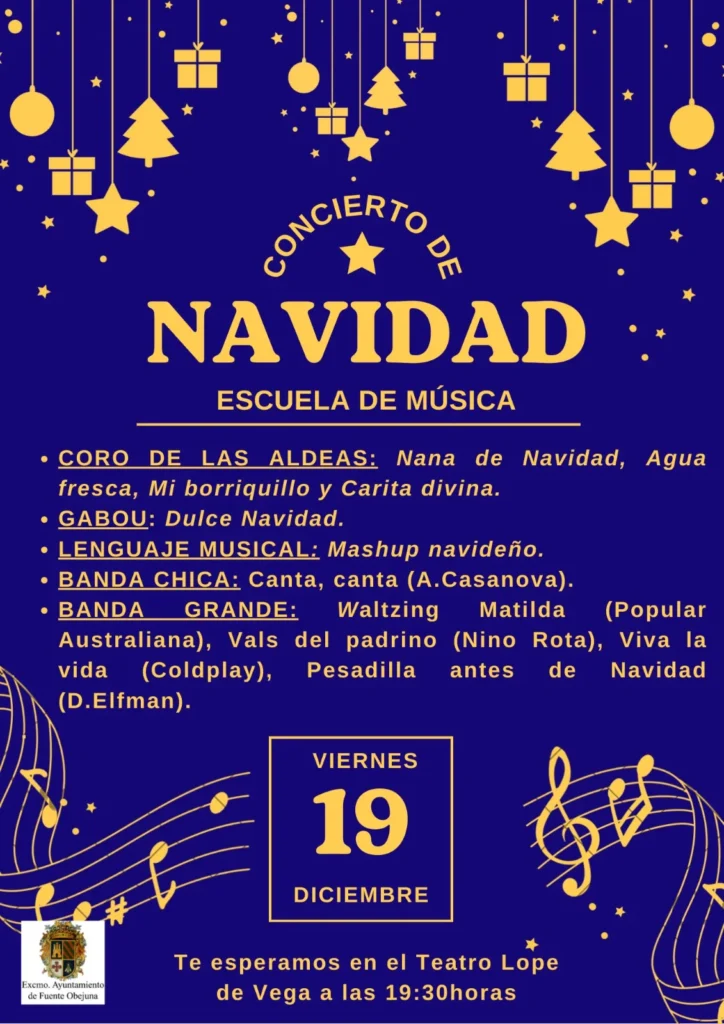 Concierto de Navidad escuela de música Fuente Obejuna 2025