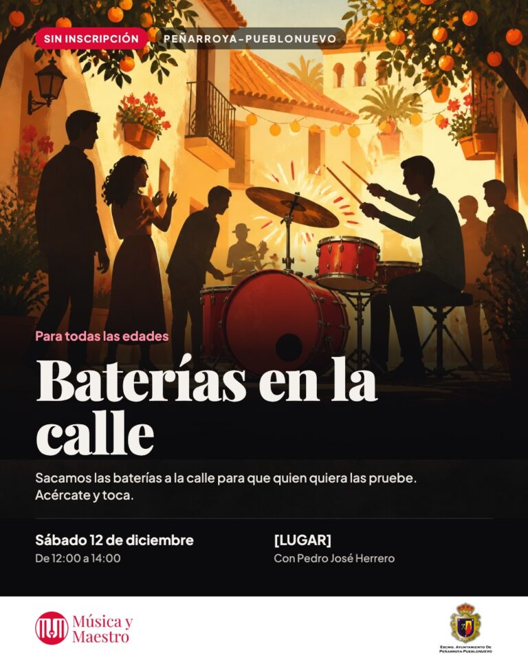Cartel de Baterías en la calle en Peñarroya-Pueblonuevo, 12 de diciembre