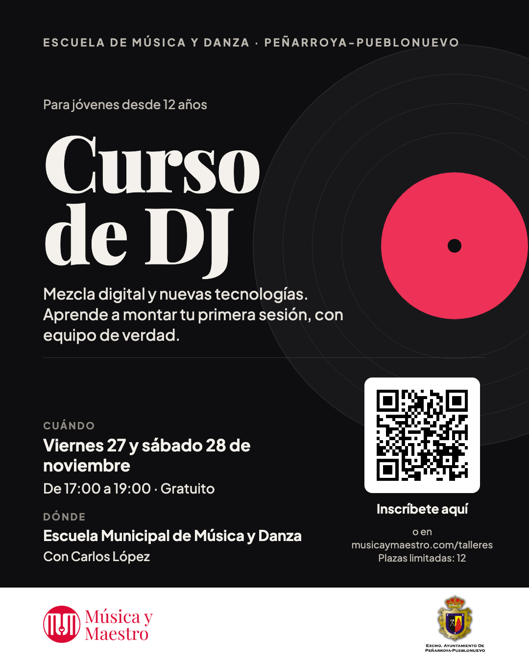 Cartel del curso de DJ